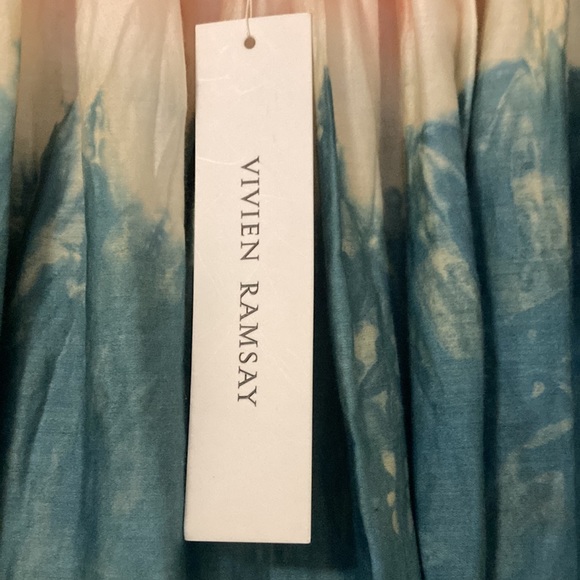 Vivien Ramsay tie dye skirt. Leather waistband. One of a kind.  Tag removed. - Picture 8 of 13